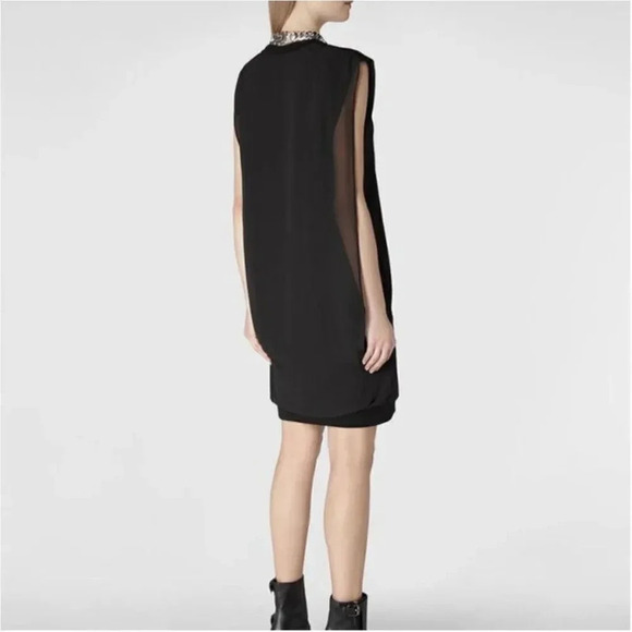 All Saints Dresses & Skirts - All Saints Amatee Sweatshirt Dress Sleeveless Midi Semi Sheer Black Us Size 2